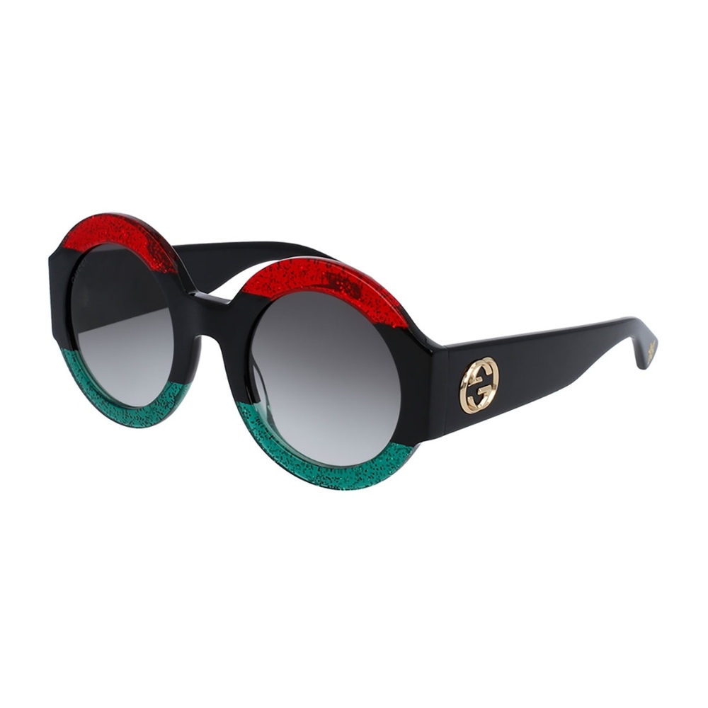 Gucci Glittered Oversized Round Sunglasses